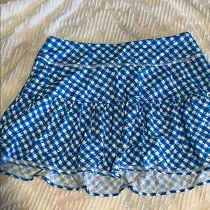 Lilly Pulitzer Blue and White Checkered tennis Skirt